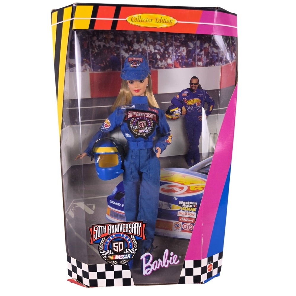 NASCAR 50th Anniversary Barbie Doll 1998 Collector Edition Mattel 20442 NEW